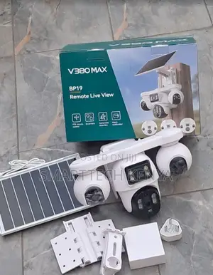V380 Max Bp19 Remote View Solar Camera 4 Lens Four CCTV Camera