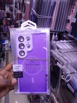 Translucent Matte MagSafe Case With Lense for Galaxy S24 Ultra -Purple