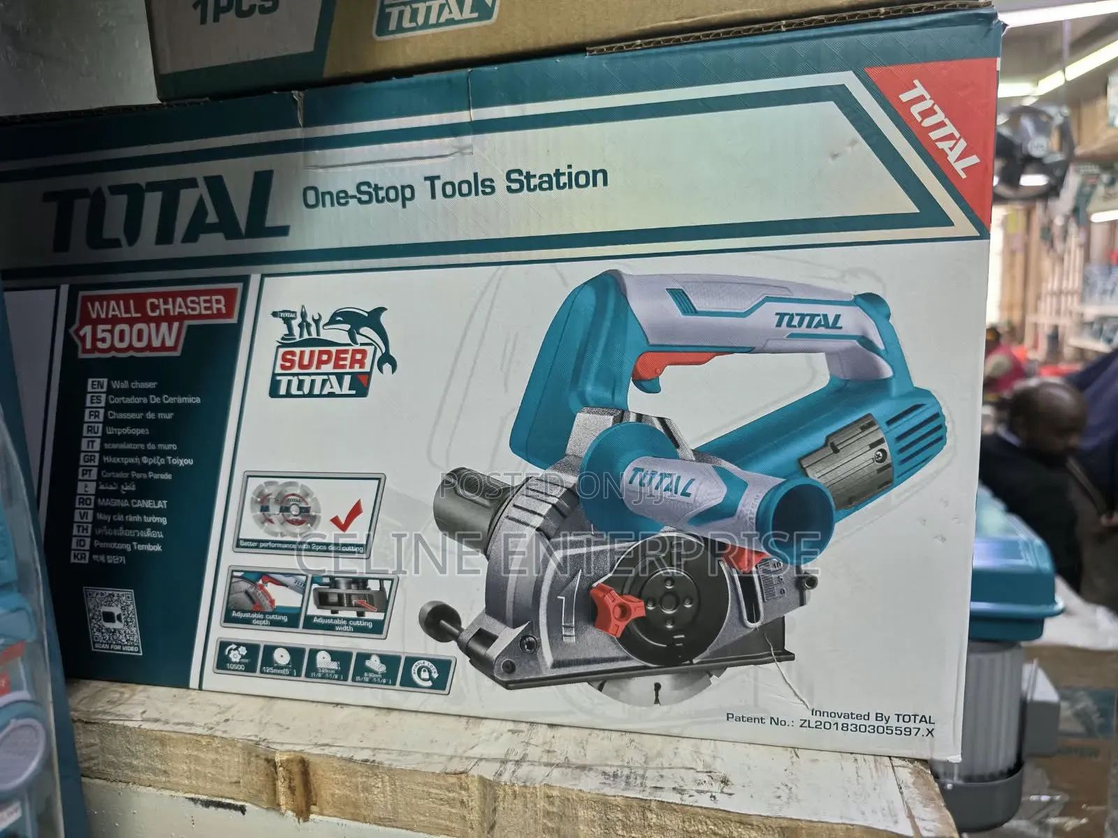 Heavy-Duty 1500W Wall Chaser – Adjustable Cutting Depth Width