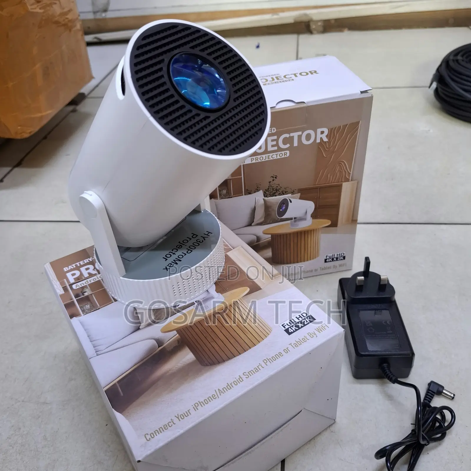 HY300 Pro Max Mini Android Projector – Battery Powered Projector