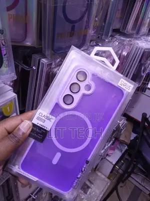 Matte MagSafe Purple Case With Lense Protector for Samsung Galaxy S24+