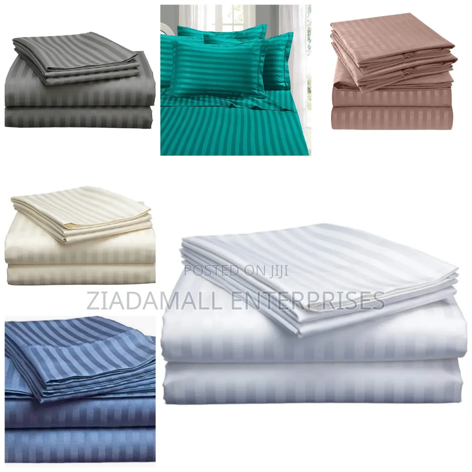 *Luxury Cotton Stripped Bedsheets