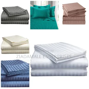 *Luxury Cotton Stripped Bedsheets