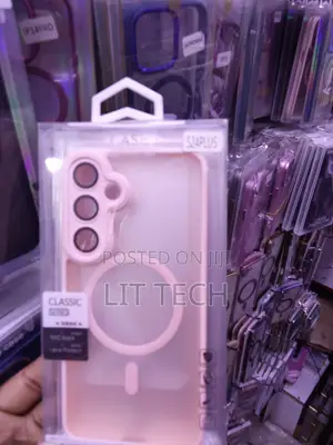 Translucent Matte MagSafe Pink Case With Lense for Samsung Galaxy S24+