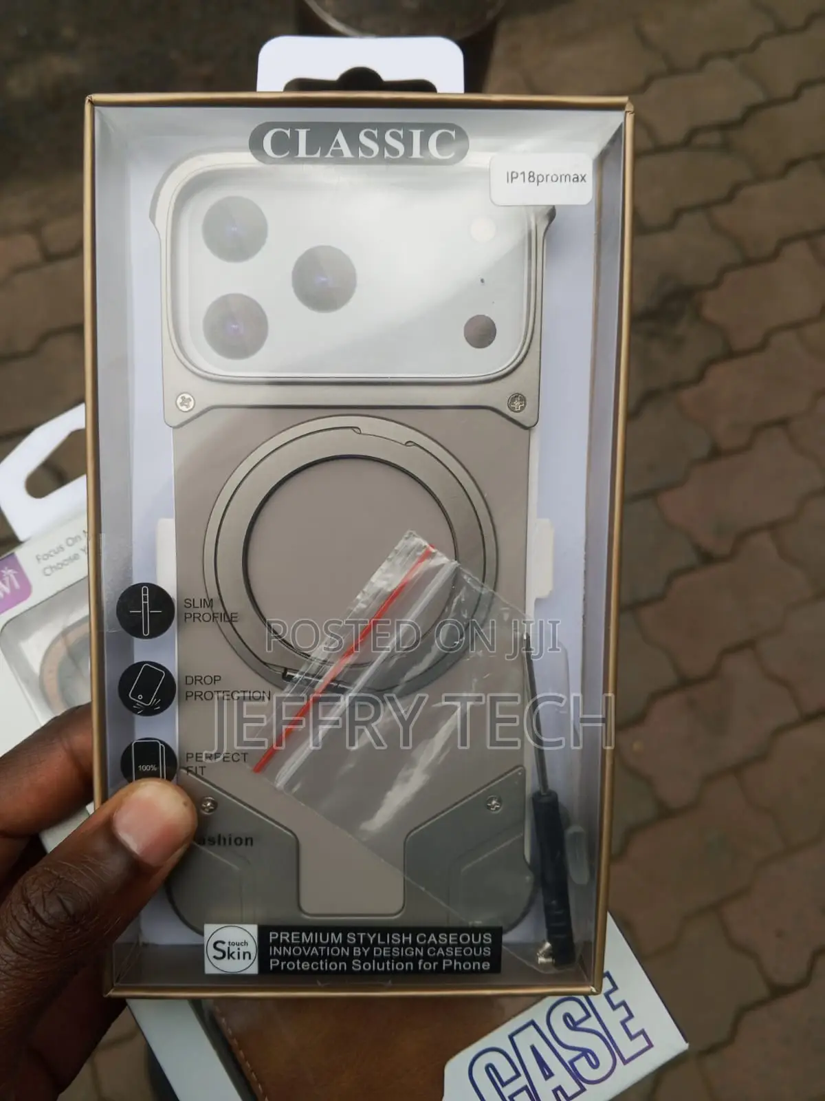 Classic Metal Frameless Case a Magnetic Ring Stand iPhone 18 Pro Max