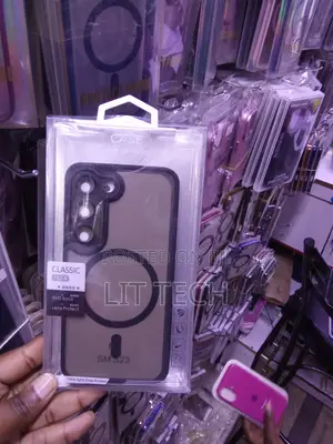 Translucent Matte MagSafe Black Case With Lense for Samsung Galaxy S23