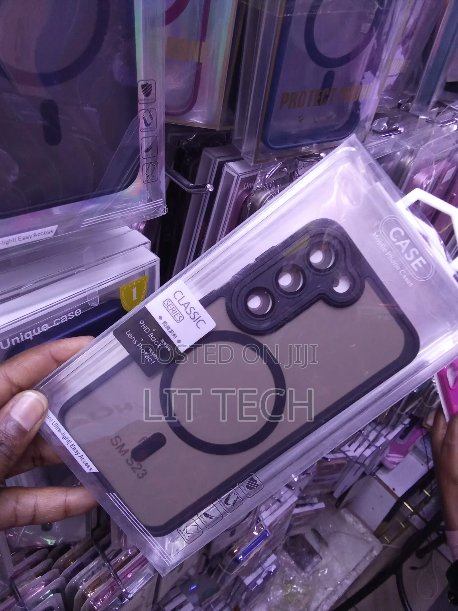 Translucent Matte MagSafe Black Case With Lense for Samsung Galaxy S23