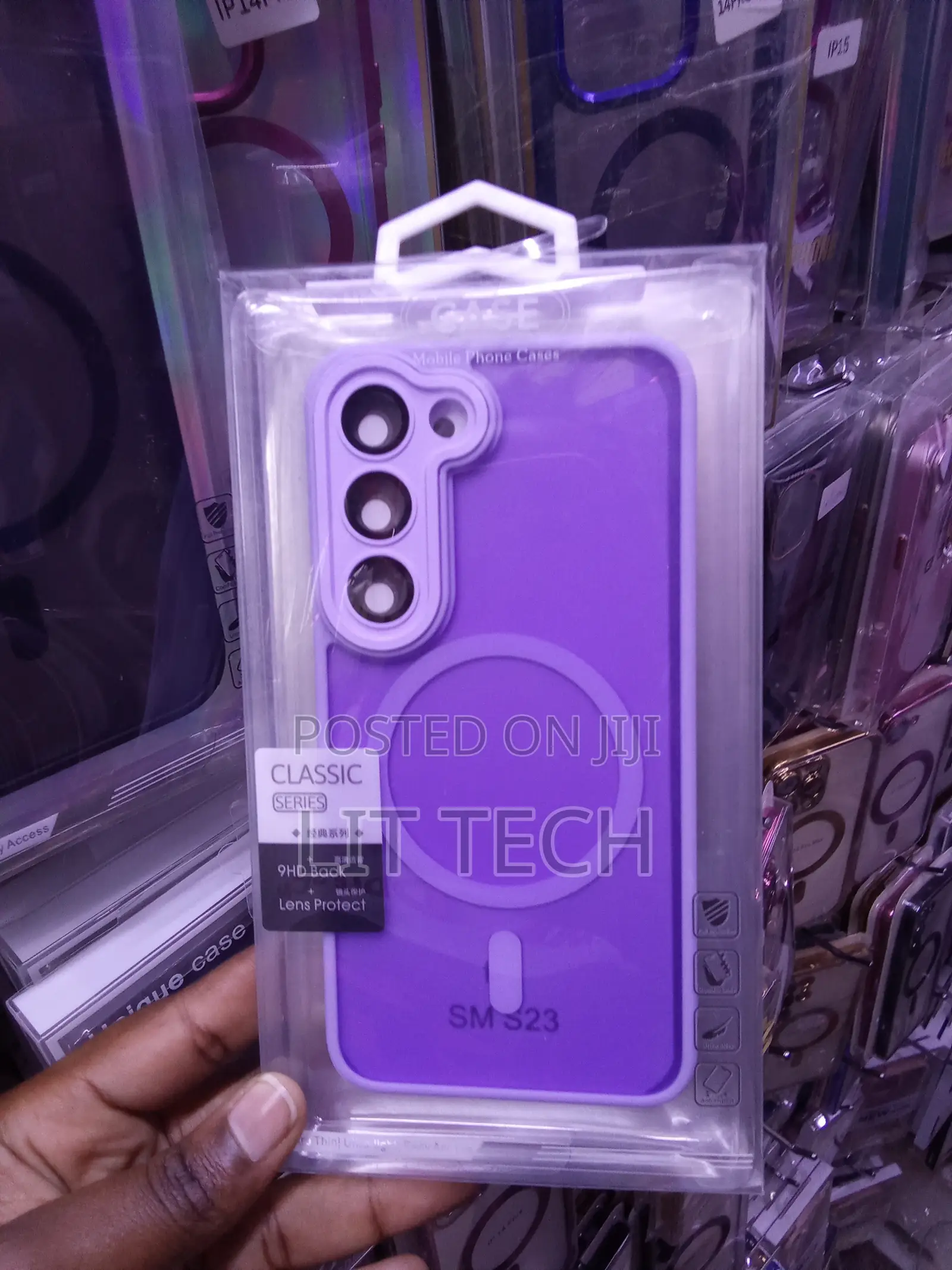 Classic Matte Magsafe Purple Case With Lense for Samsung Galaxy S23