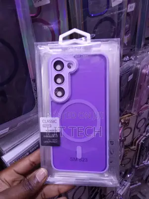 Classic Matte Magsafe Purple Case With Lense for Samsung Galaxy S23
