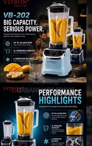 Vitron 2L Professional Style Commercial Blender