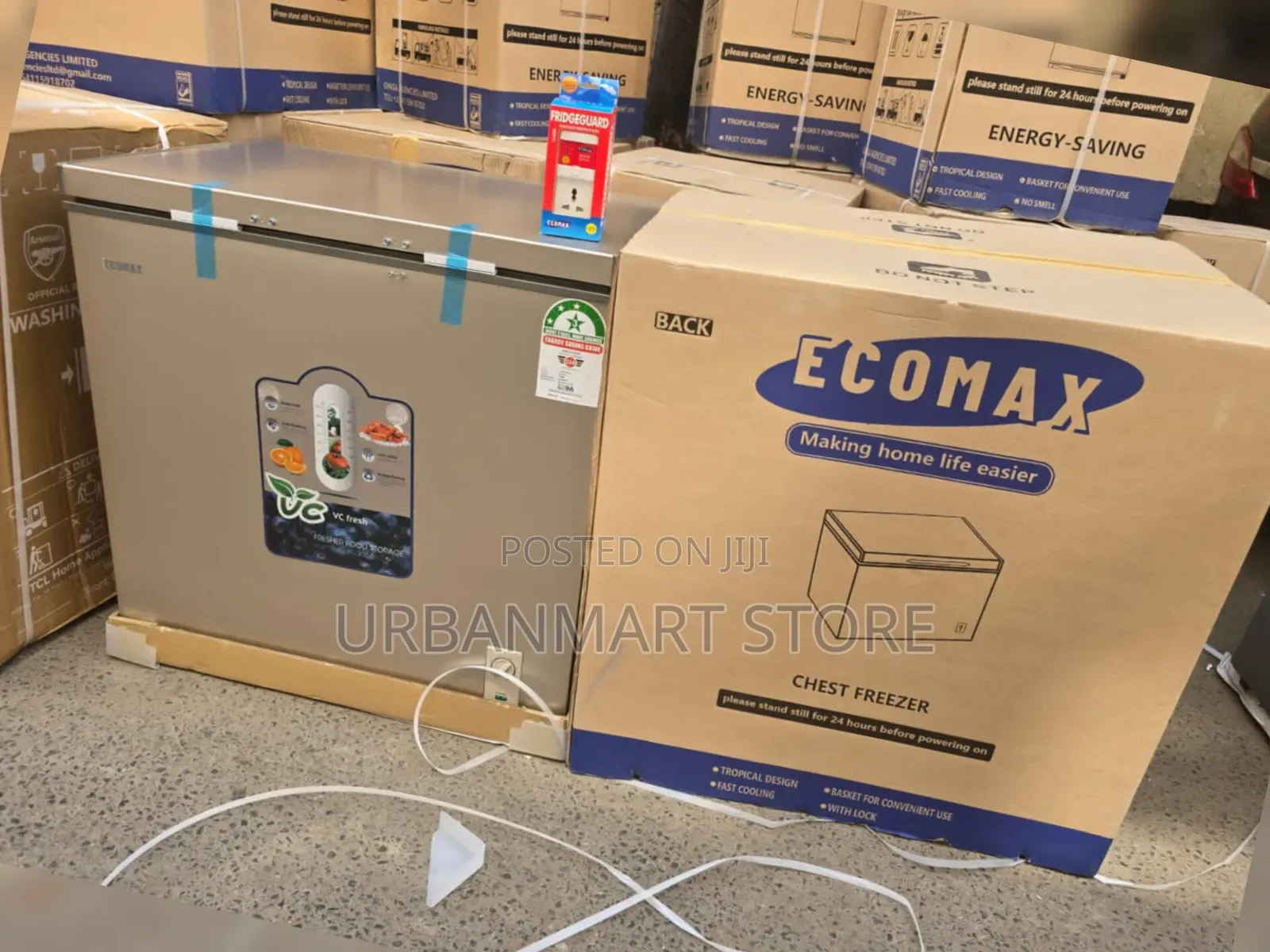 Ecomax 219L Deep Freezer With Free Fridge Guard
