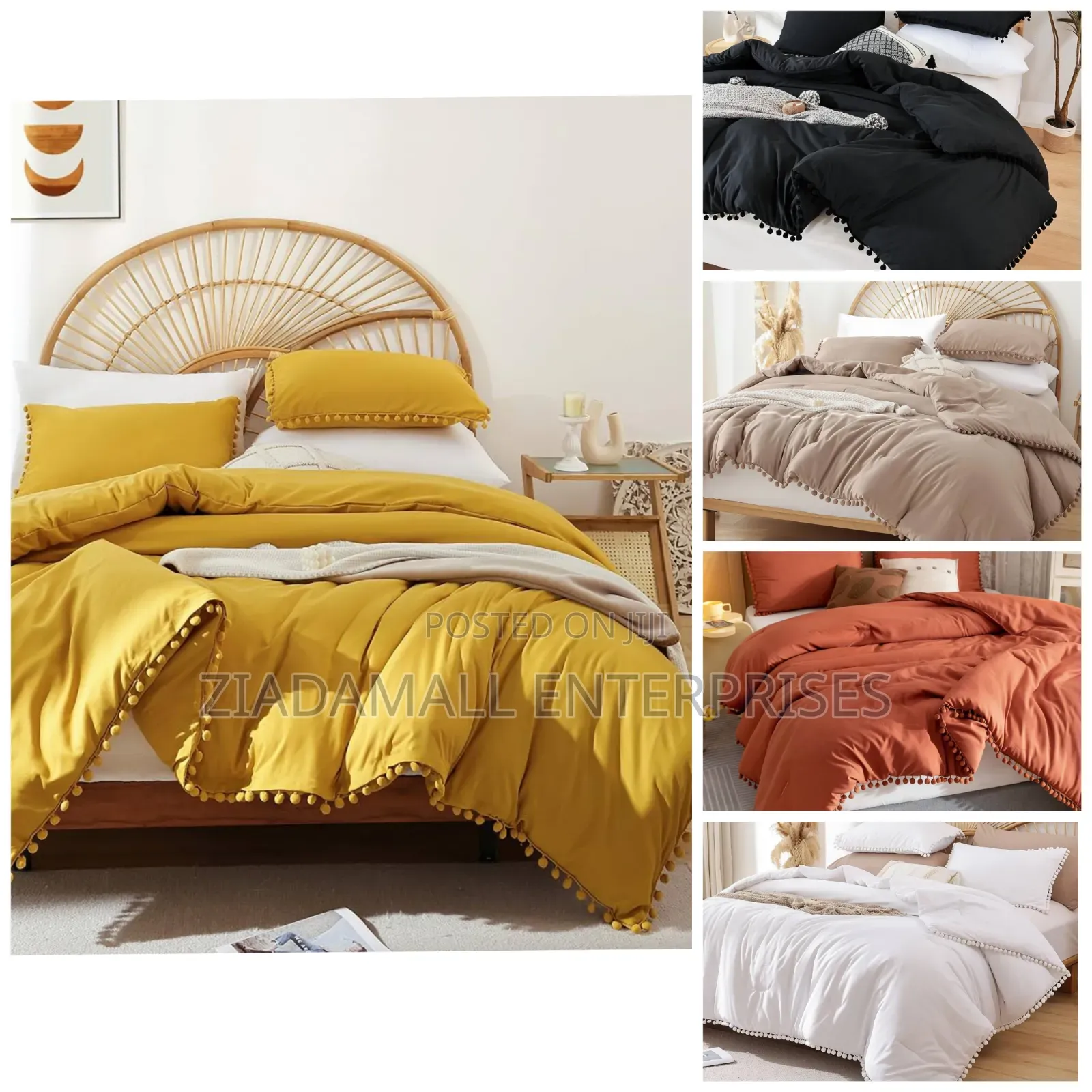 *Pom-Pom Laced Design Luxury Duvet Cover