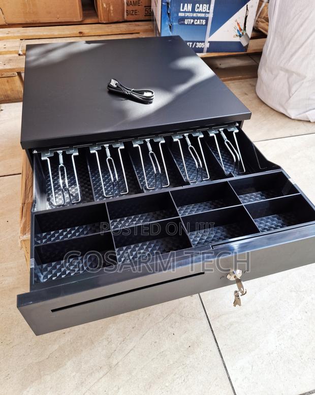 5Tray Cash Drawer –Lockable POS Cash Register Drawer for Supermarkets
