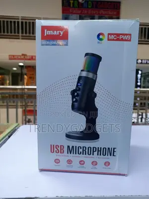 Jmary MC-PW9 RGB USB Condenser Microphone for Gaming Streaming