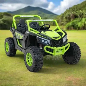**Luminous Green Battery-Powered 12V Ride-on Car – Kids **