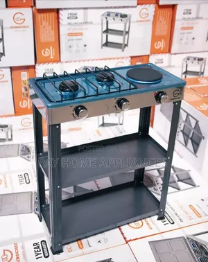 2gas+1electric Plate Eurochef Burner With Shelves