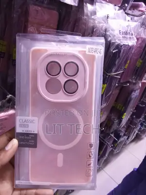 Translucent Magsafe Pink Case With Ense for Infinix Note 40 Pro 4G