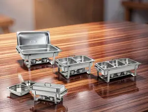 Heat Retaining Tray 11L Stainless Steel Triple Chafing Dish