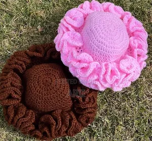 Handmade Crochet Ruffle Hats