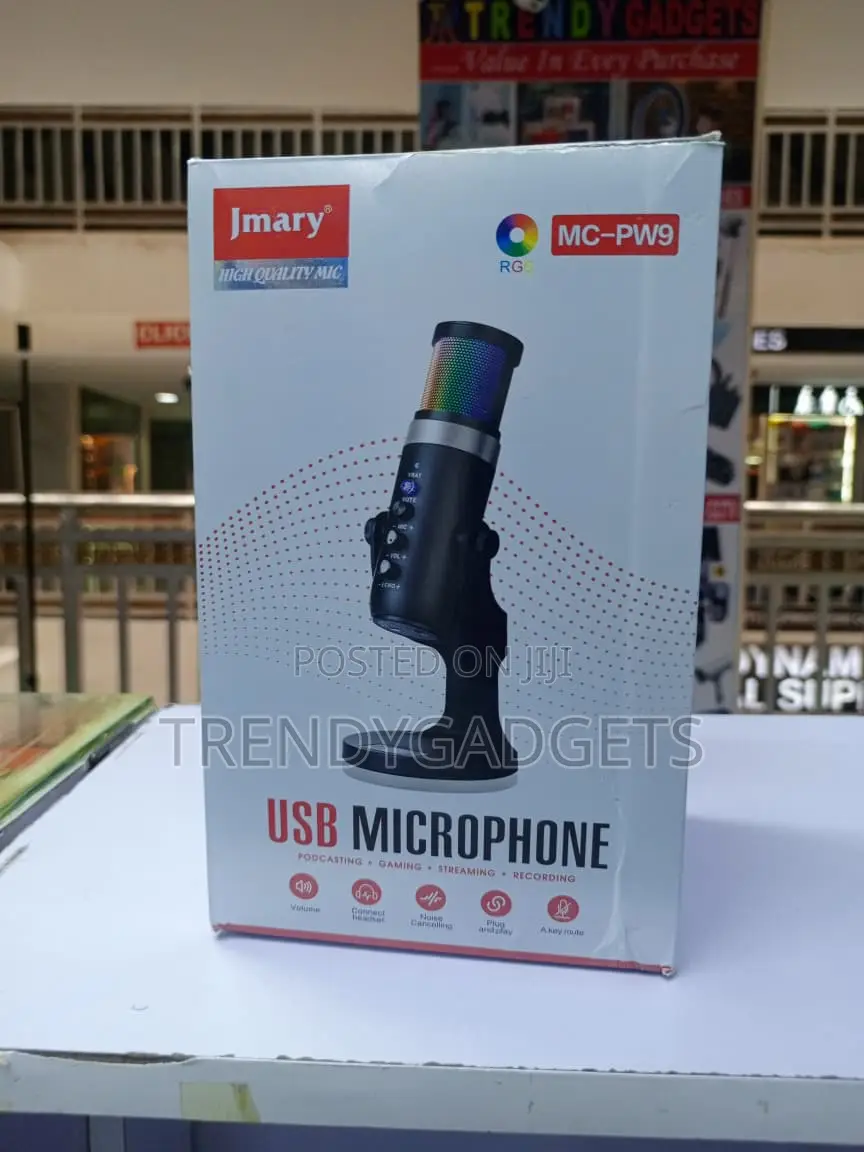 Jmary MC-PW9 RGB USB Desktop Mic for Gaming Voice Recording