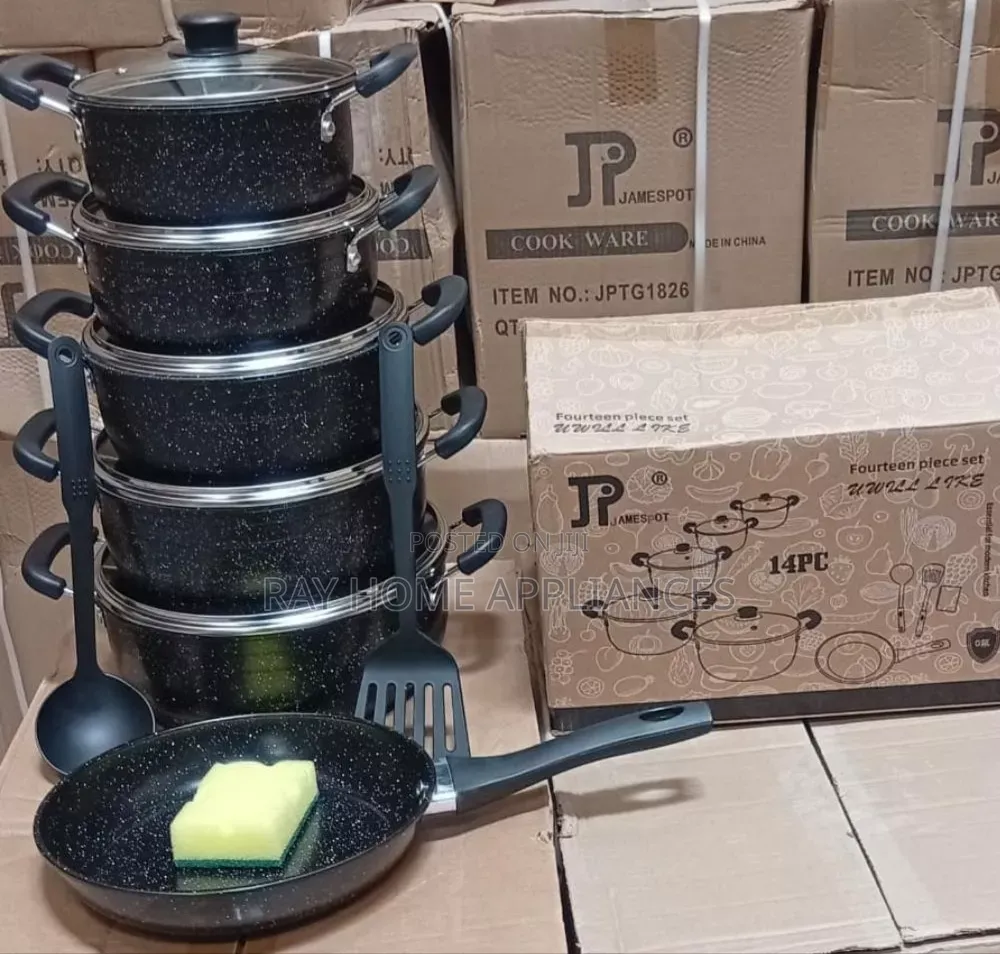 14 Pieces New Model Jp Nonstick Cookware