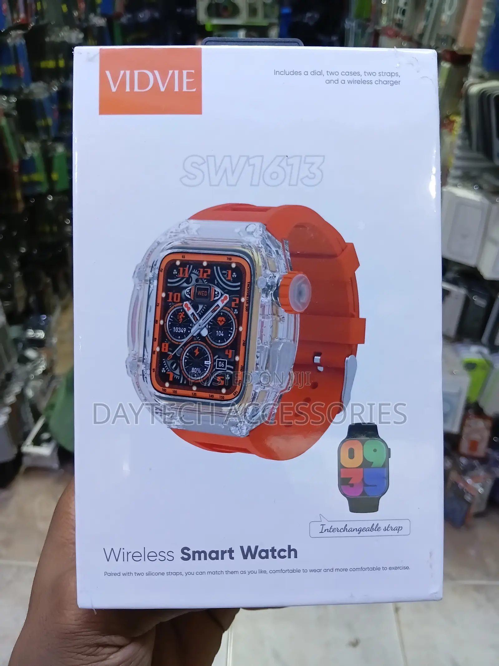 The Vidvie SW1613 Wireless Smartwatch in Orange Colour