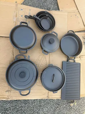 13pcs Raw Cast Iron Cookware Set