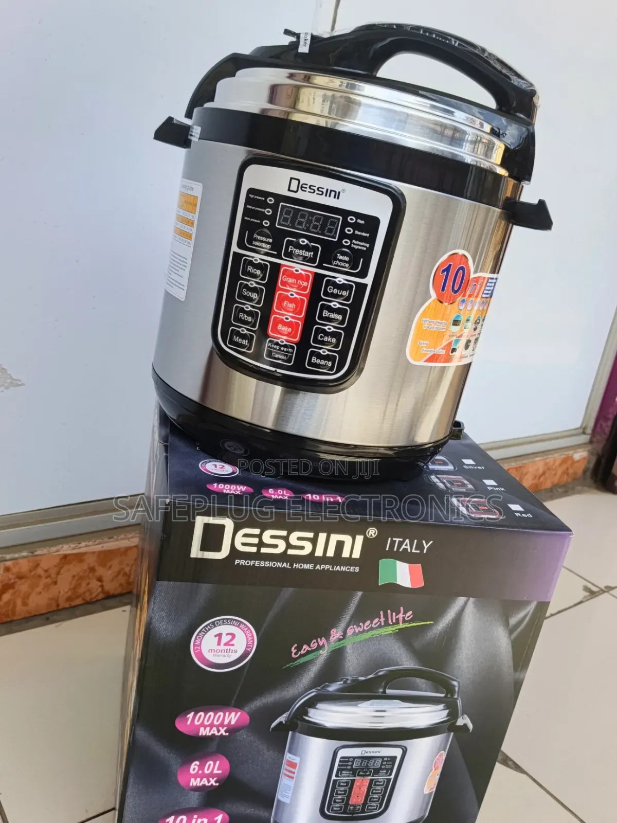 Dessini 6L 10-in-1 Electric Pressure Cooker 1000W