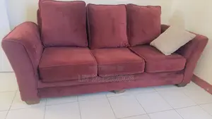 Velvet Burgundy 3 Seater Sofa