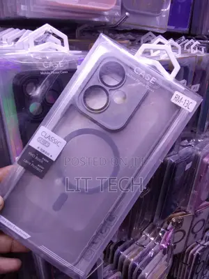 Translucent Classic MagSafe Gray Case With Lense for Xiaomi Redmi 13C