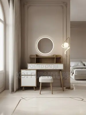 Dressers; Brown Modern Elegant Sparkle Dressing Vanity