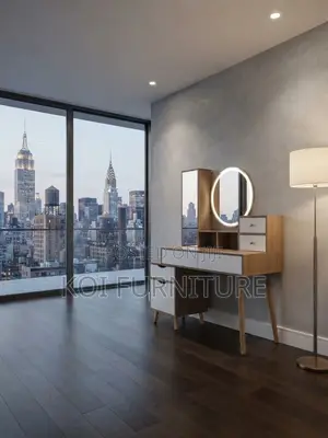 Dressers; Brown Modern Elegant Sparkle Dressing Vanity