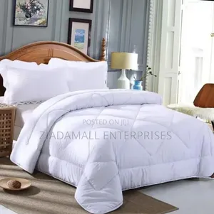 Binded Quality White Striped Duvet Set