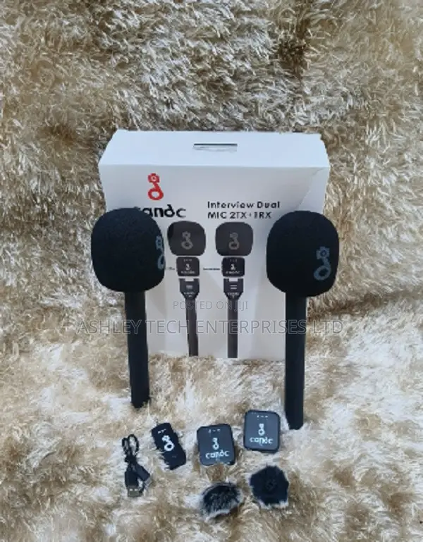 C C Dual Wireless Interview Microphone – High Quality Audio