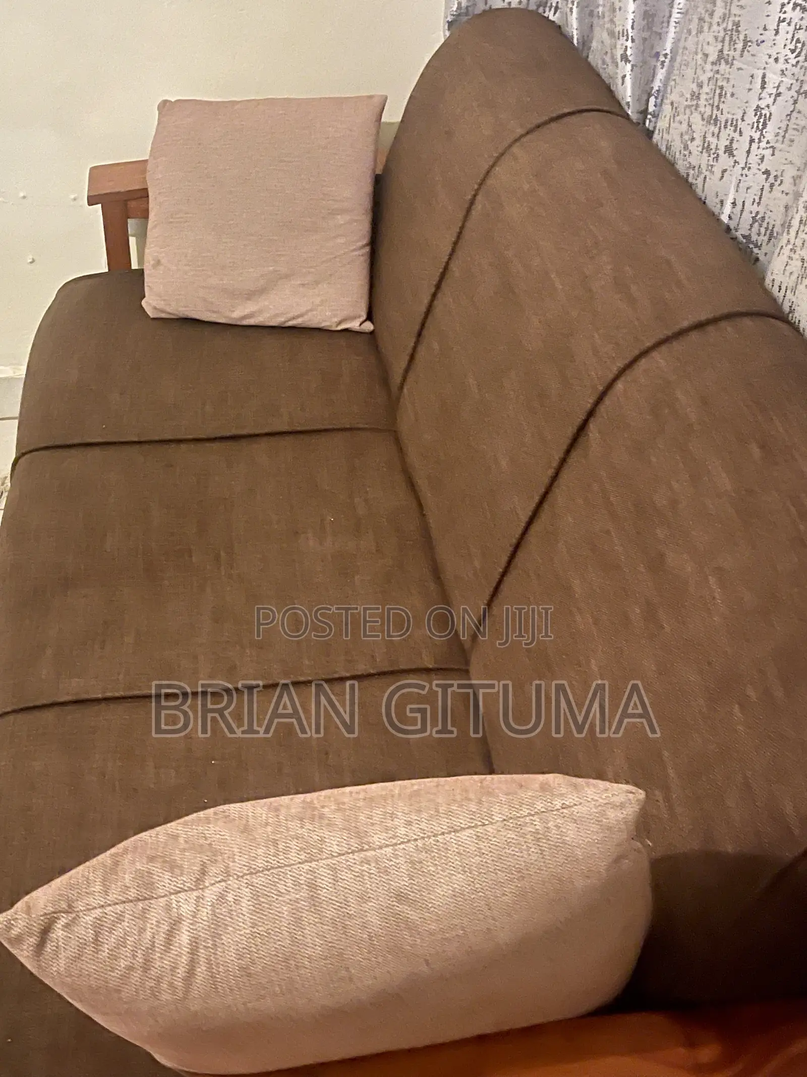 3 Seater Coffee Brown Couch