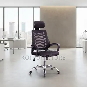 Office Chairs; Fabric Modern Revolving Mesh Headrest Chair