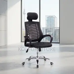 Office Chairs; Fabric Modern Revolving Mesh Headrest Chair