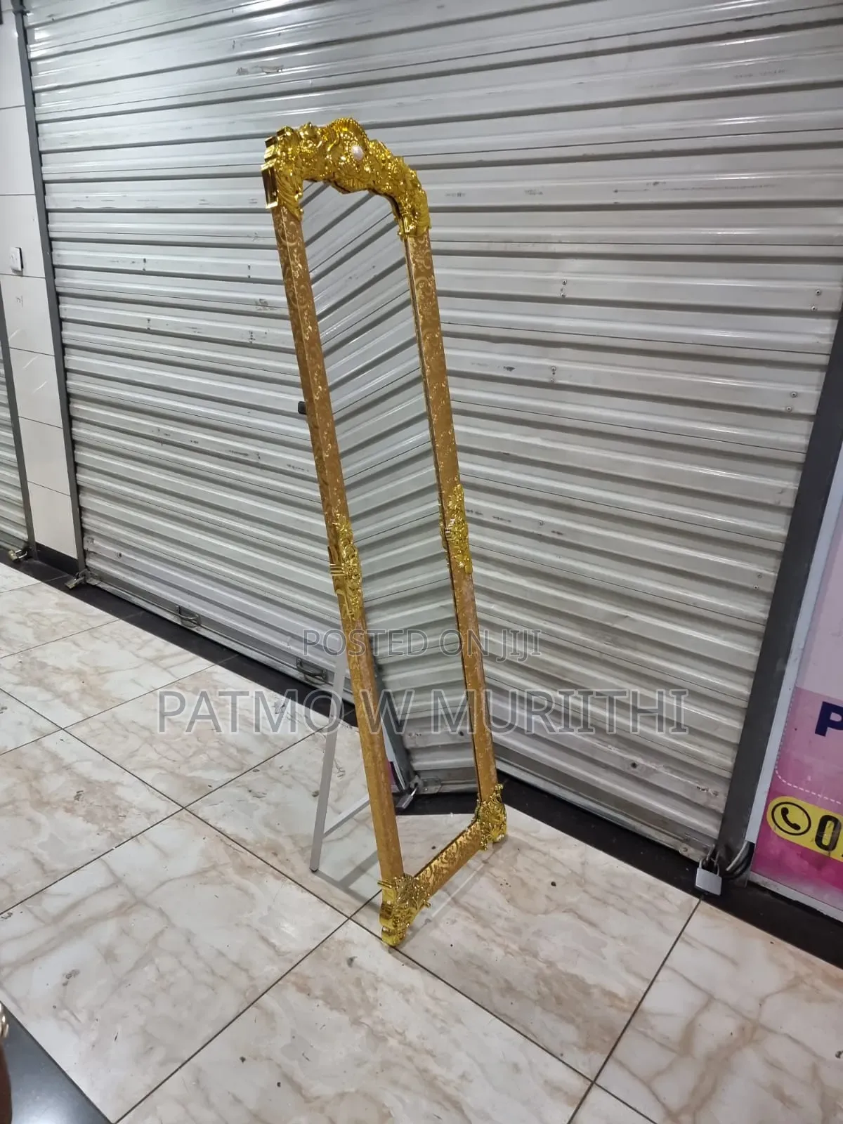 Dressing Mirror Full Length 165×45cm With Gold Ornate Standing