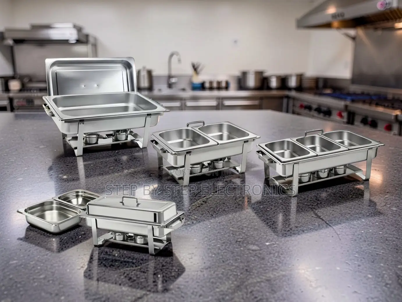 Event Ready Design 11L Stainless Steel Triple Chafing Dish