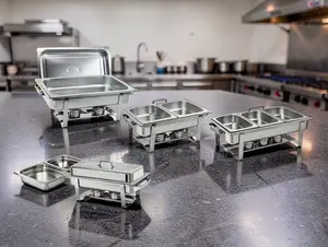 Event Ready Design 11L Stainless Steel Triple Chafing Dish