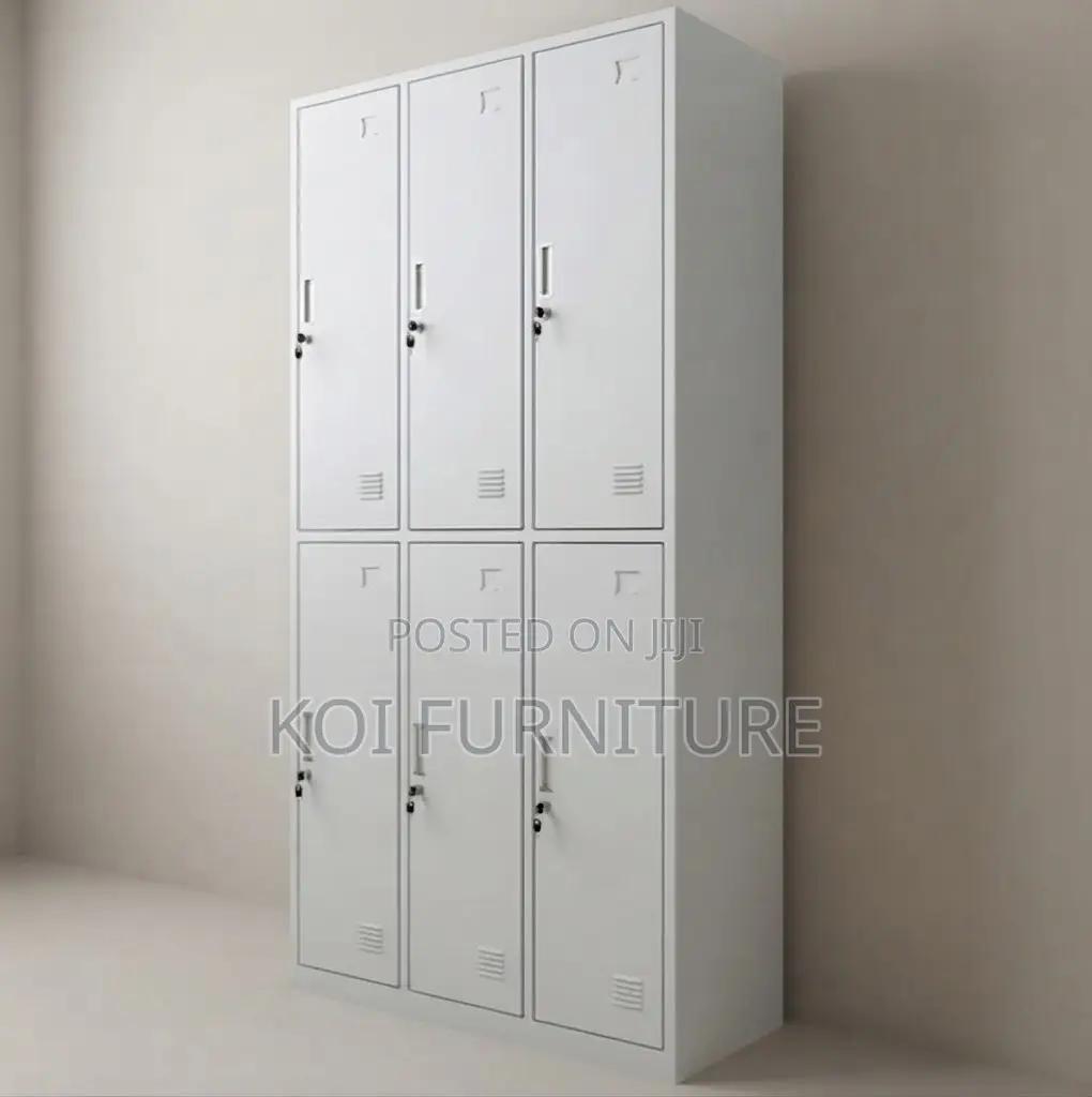 Office Cabinet 6 Drawers Ventilated Key Lock Metal Locker Cabinet