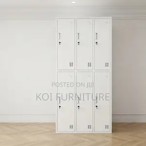 Office Cabinet 6 Drawers Ventilated Key Lock Metal Locker Cabinet