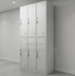Office Cabinet 6 Drawers Ventilated Key Lock Metal Locker Cabinet