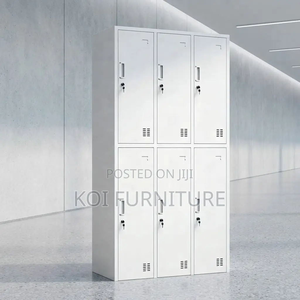 Office Cabinet 6 Drawers Ventilated Key Lock Metal Locker Cabinet
