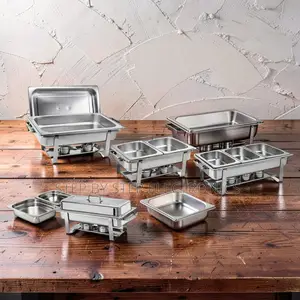 Restaurant Serving 11L Stainless Steel Durable Triple Chafing Dish