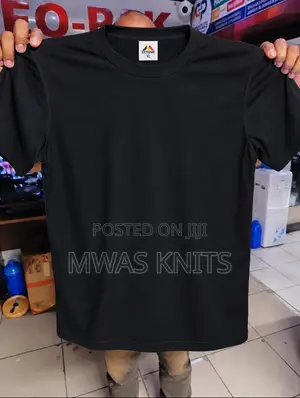 Black Round Neck T Shirt