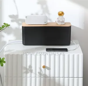 *Cable Storage Box With Bamboo Lid