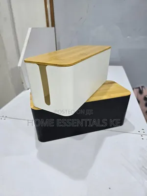 *Cable Storage Box With Bamboo Lid