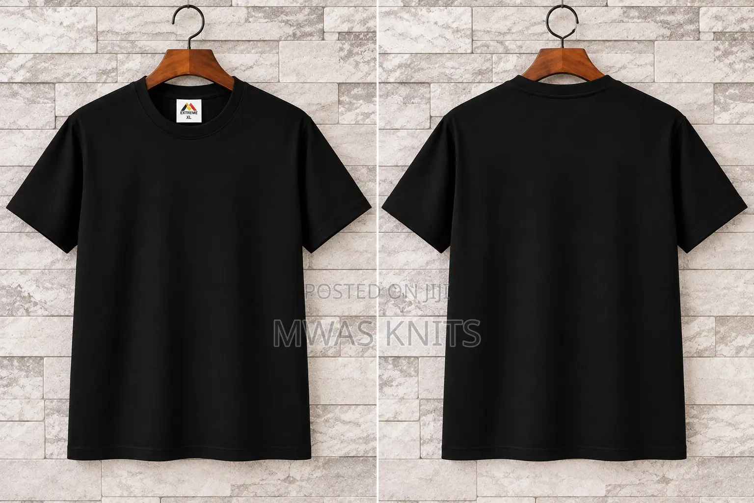 Black Round Neck T Shirt