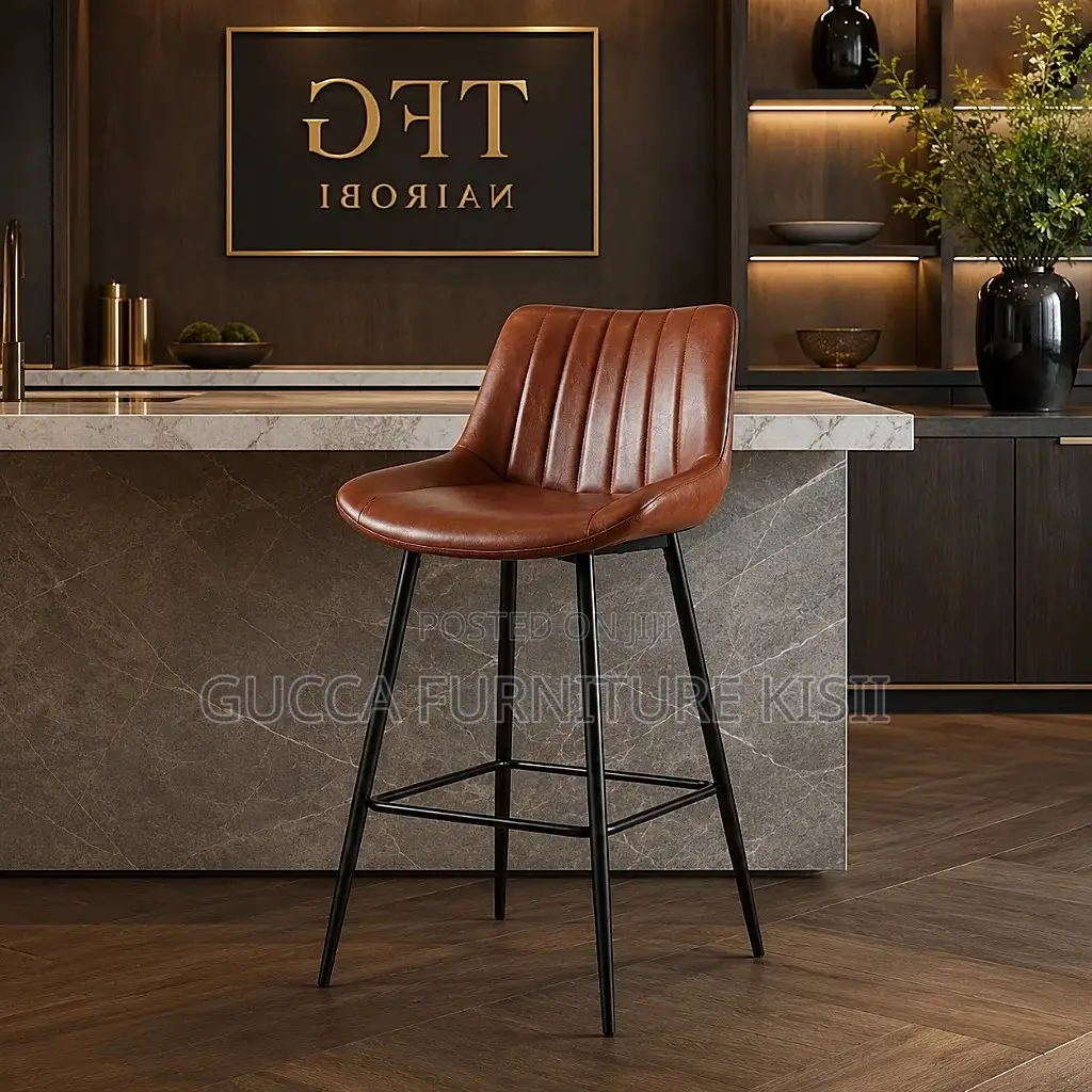 Non Adjustable Leather Bar-Stool